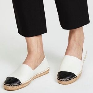 Tory Burch Leather Colorblock Pattern Espadrilles Size 6.5